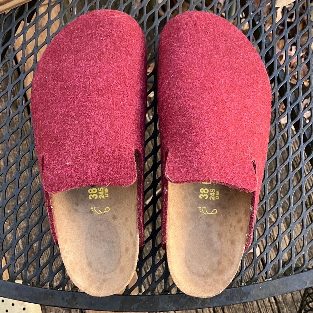 Red Wool Birkenstocks!